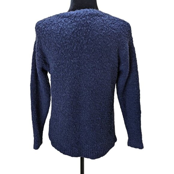 Michael Michael Kors Cropped Wool Blend Sweater Navy XS - Picture 3 of 6